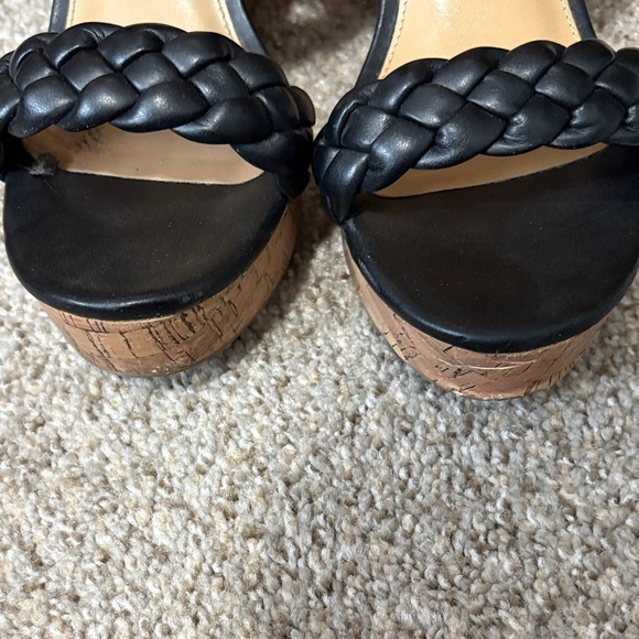 LC Lauren Conrad Black Braided Platform Sandals - Picture 8 of 10